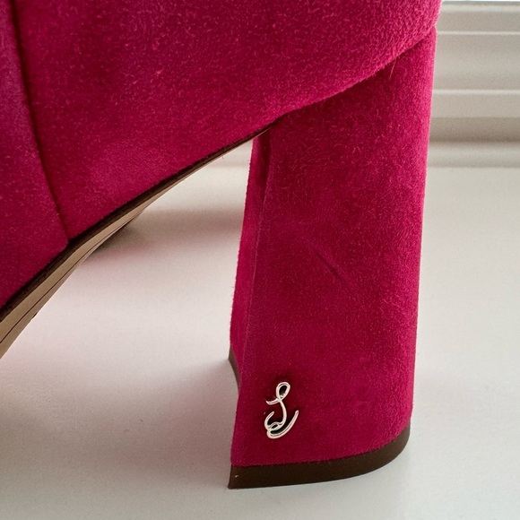 NEW Sam Edelman Suede CODIE ANKLE BOOTIE Size 6‎ In Color Magentaros $170 Retail - Picture 6 of 13